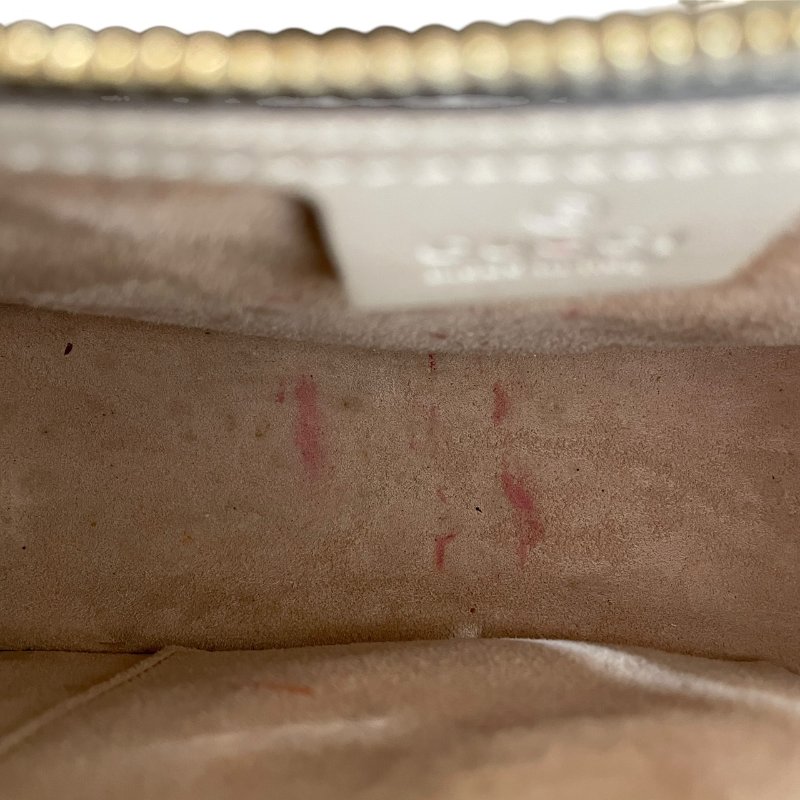 GUCCI 古馳 421882 SYLVIE WEB 肩背包 皮革 米白色 金釦-12