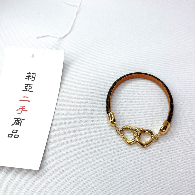 莉亞精品♡LV M6758F 愛心老花手環二手-2