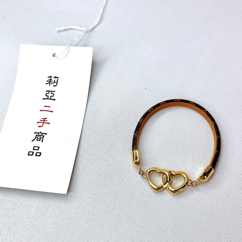 莉亞精品♡LV M6758F 愛心老花手環二手-3