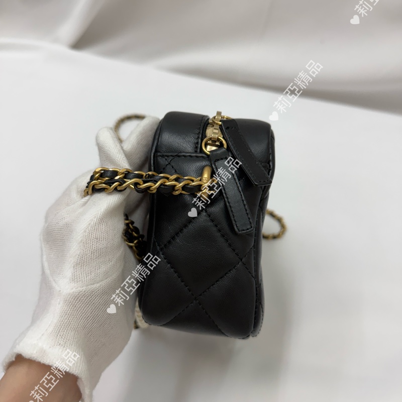 莉亞精品♡ Chanel 珍珠鏈相機包 二手美包-6