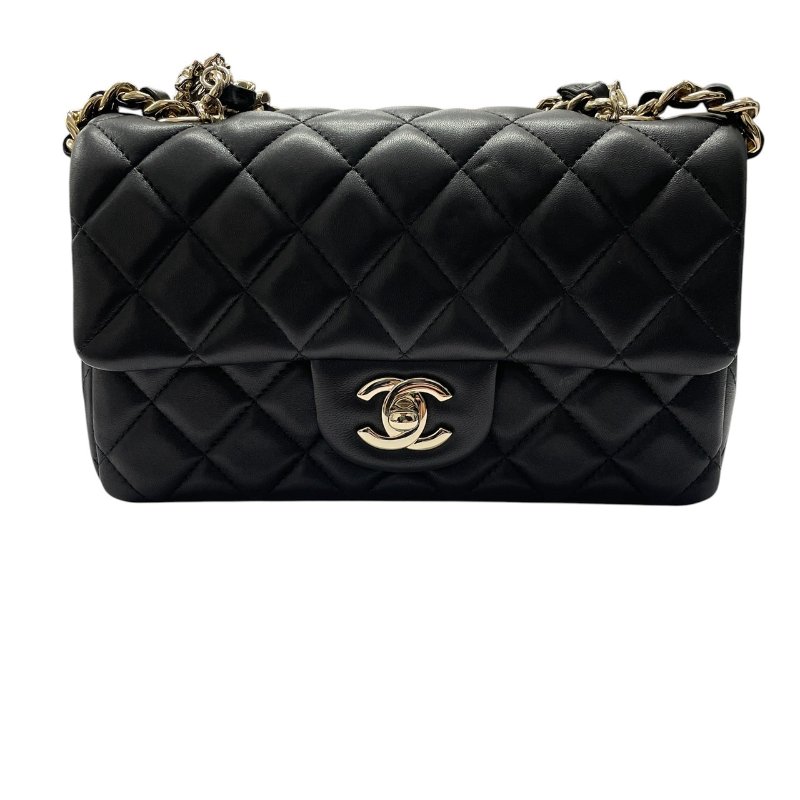 CHANEL 香奈兒 AS2326 COCO 20 肩背包 羊皮 黑色 金釦-1