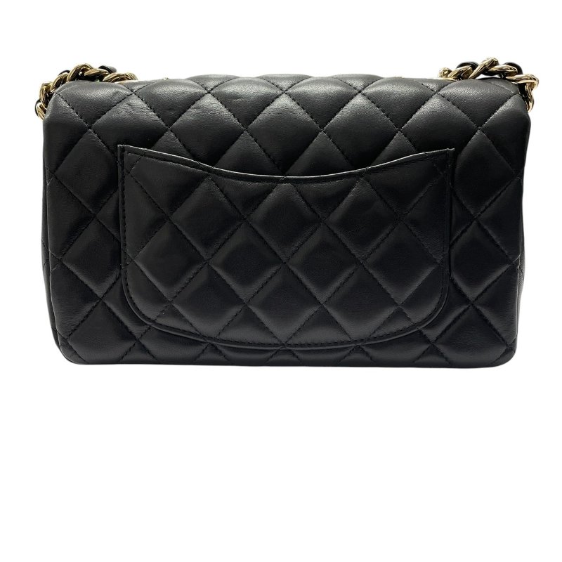 CHANEL 香奈兒 AS2326 COCO 20 肩背包 羊皮 黑色 金釦-2