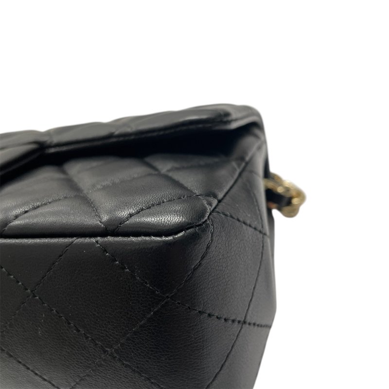 CHANEL 香奈兒 AS2326 COCO 20 肩背包 羊皮 黑色 金釦-7