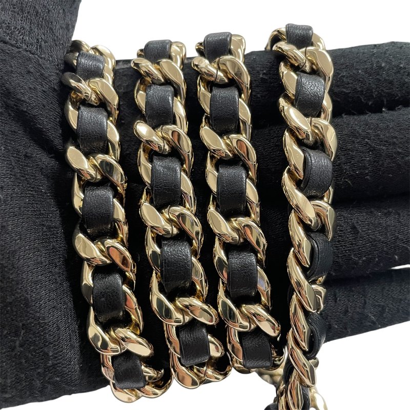 CHANEL 香奈兒 AS2326 COCO 20 肩背包 羊皮 黑色 金釦-13