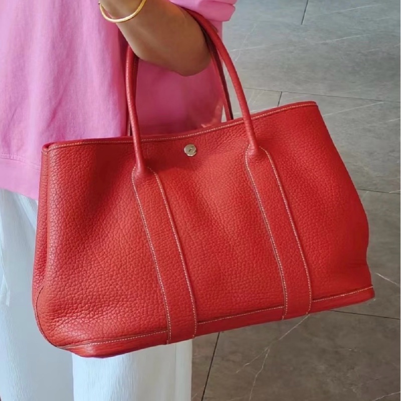 愛馬仕/Hermes Garden party36花園包 红色-4