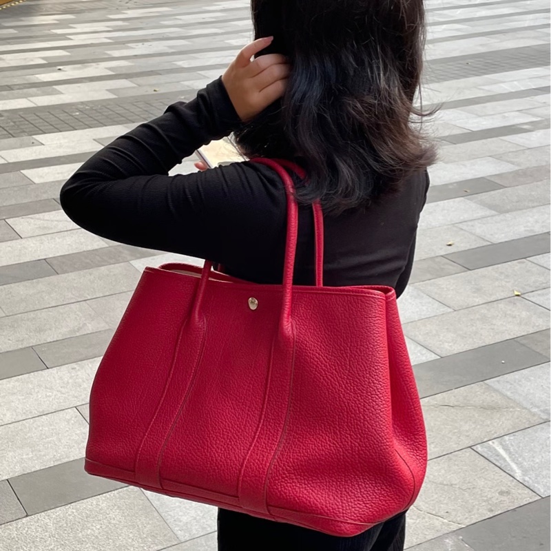 愛馬仕/Hermes Garden party36花園包 红色-5