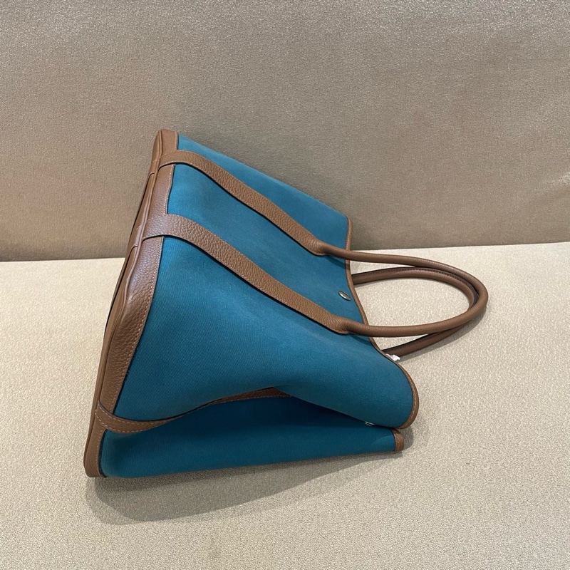 Hermes愛馬仕  garden 36 帆布拼皮-2