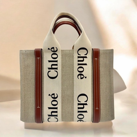莉亞精品♡  Chloe woody焦糖 托特包 小號 二手美包