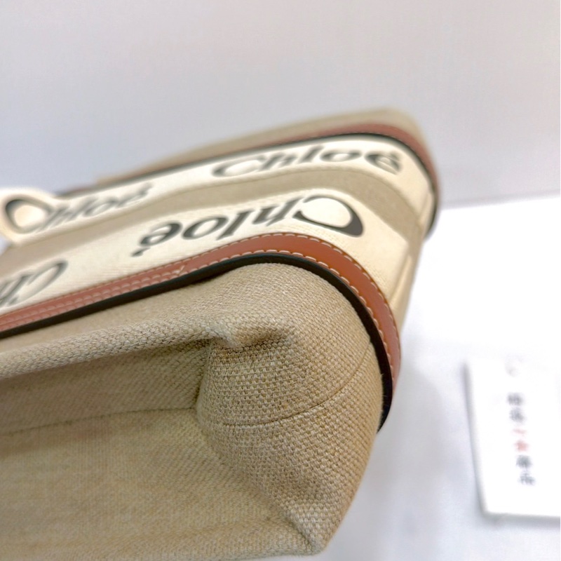 莉亞精品♡  Chloe woody焦糖 托特包 小號 二手美包-7