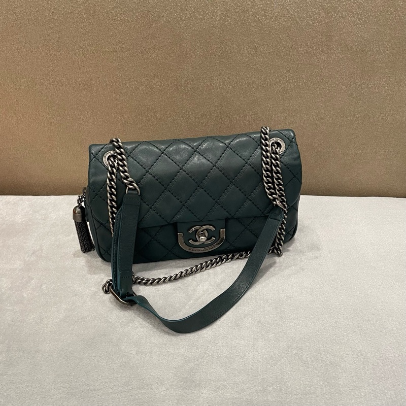 香奈儿Chanel  腋下woc 綠色-8