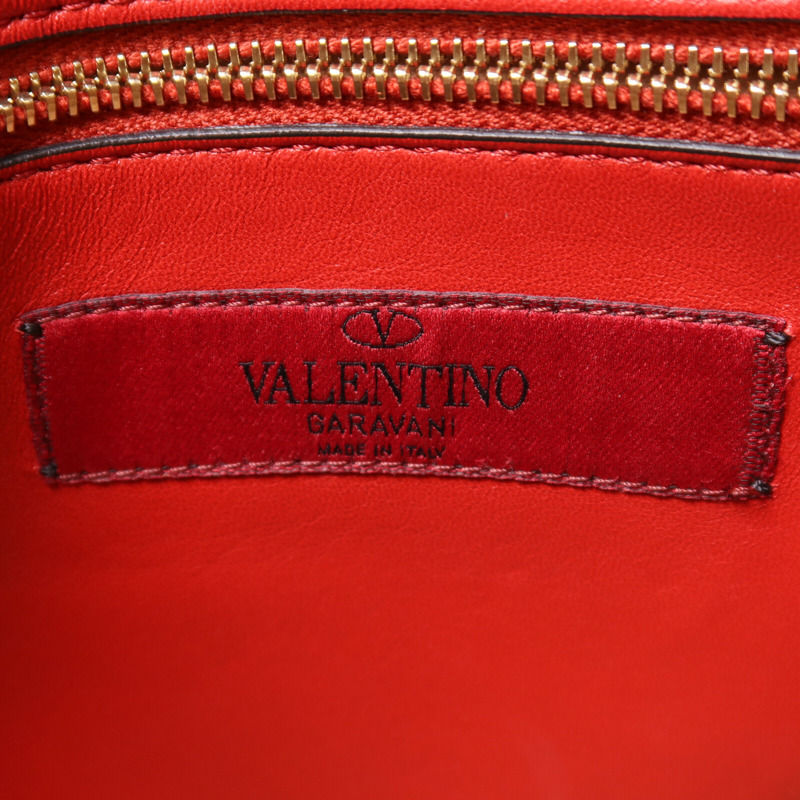 Valentino 牛皮皮革Rockstud Spike Bag鏈帶手挽肩背兩用袋-5