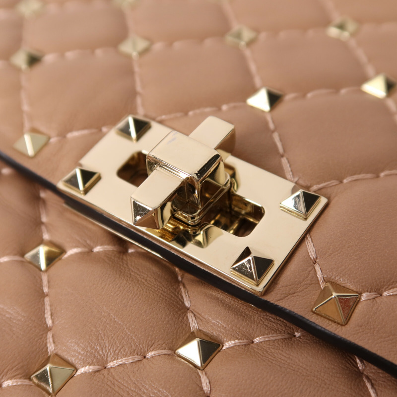 Valentino 牛皮皮革Rockstud Spike Bag鏈帶手挽肩背兩用袋-9