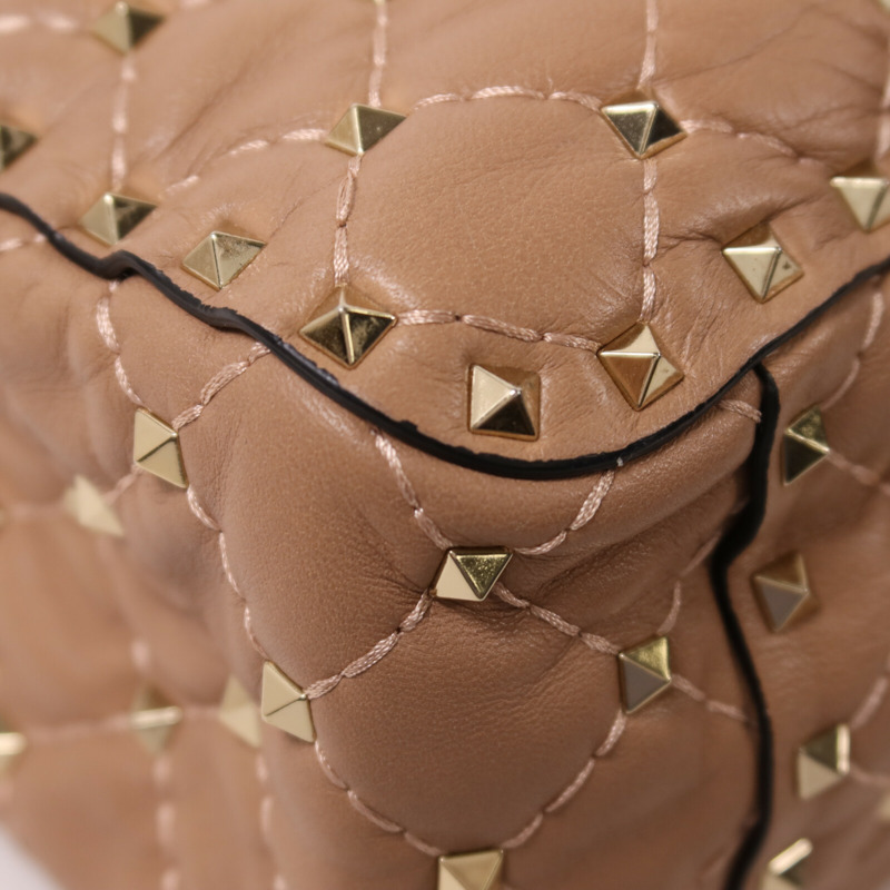 Valentino 牛皮皮革Rockstud Spike Bag鏈帶手挽肩背兩用袋-10