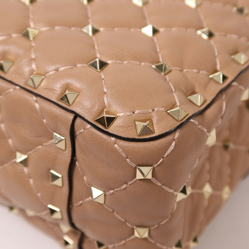 Valentino 牛皮皮革Rockstud Spike Bag鏈帶手挽肩背兩用袋-13