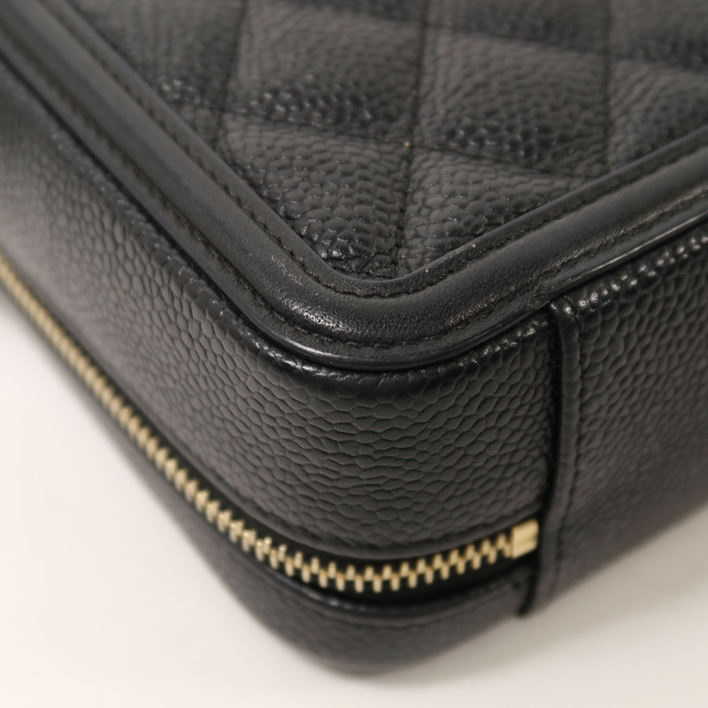 CHANEL 牛皮皮革Filigree Camera Bag鏈帶肩背袋-12