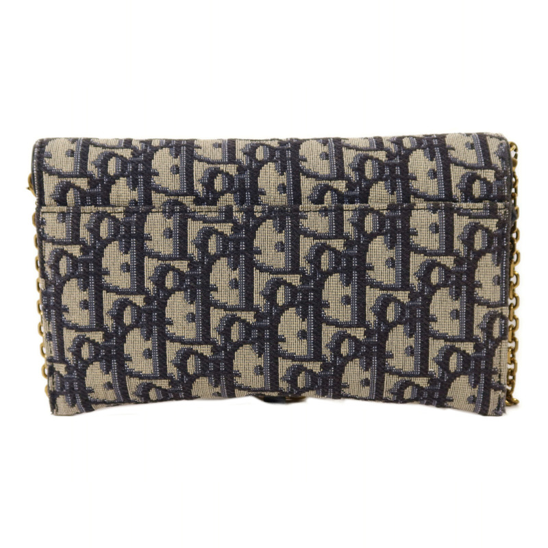 Dior 帆布Small Saddle Pouch With Chain鏈帶肩背袋-1