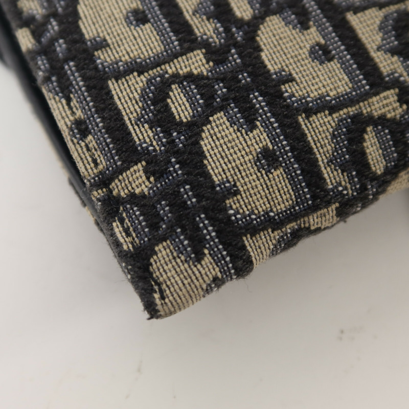 Dior 帆布Small Saddle Pouch With Chain鏈帶肩背袋-13