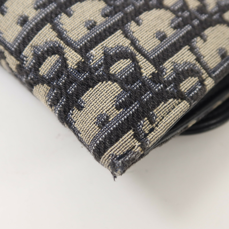 Dior 帆布Small Saddle Pouch With Chain鏈帶肩背袋-14
