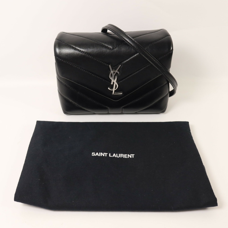 SAINT LAURENT 牛皮皮革Loulou Toy肩背袋-9