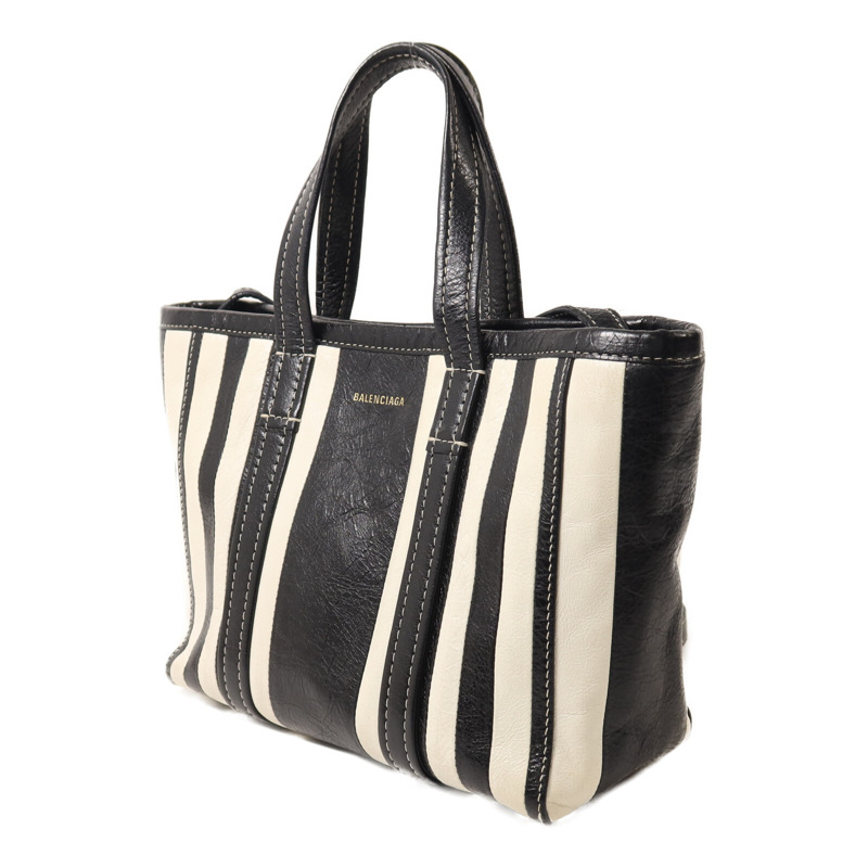 BALENCIAGA 羊皮皮革Barbes Small Shopper手挽肩背兩用袋-2