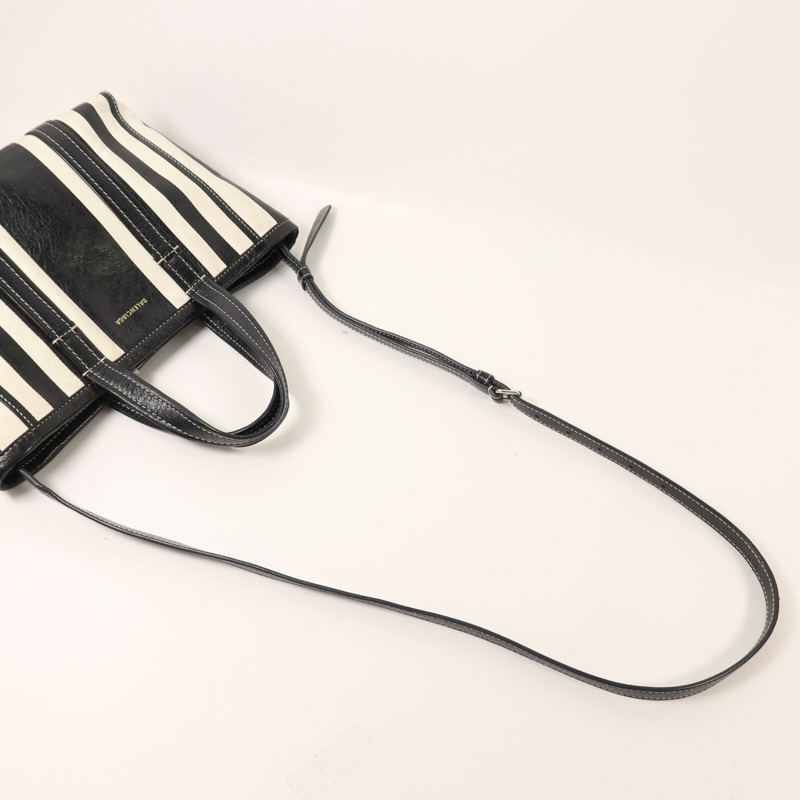 BALENCIAGA 羊皮皮革Barbes Small Shopper手挽肩背兩用袋-7