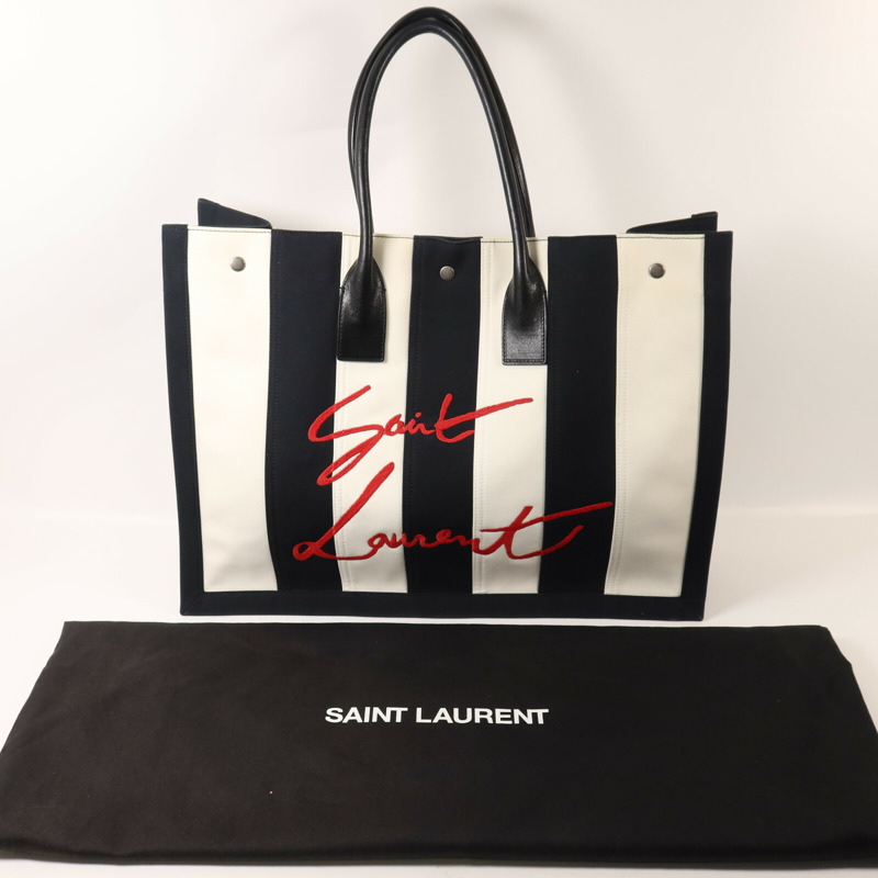 SAINT LAURENT 帆布Tote Bag手挽袋-8