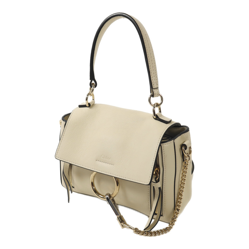 Chloe 牛皮皮革Mini Faye Day手挽肩背兩用袋-1