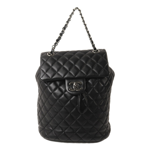 CHANEL 羊皮皮革Urban Spirit Backpack鏈帶背包