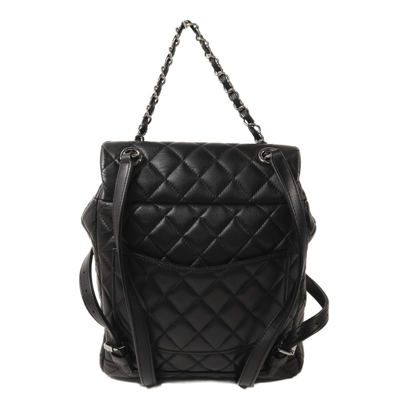 CHANEL 羊皮皮革Urban Spirit Backpack鏈帶背包-1