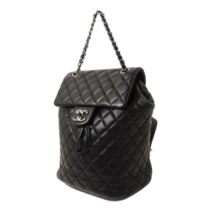 CHANEL 羊皮皮革Urban Spirit Backpack鏈帶背包-2