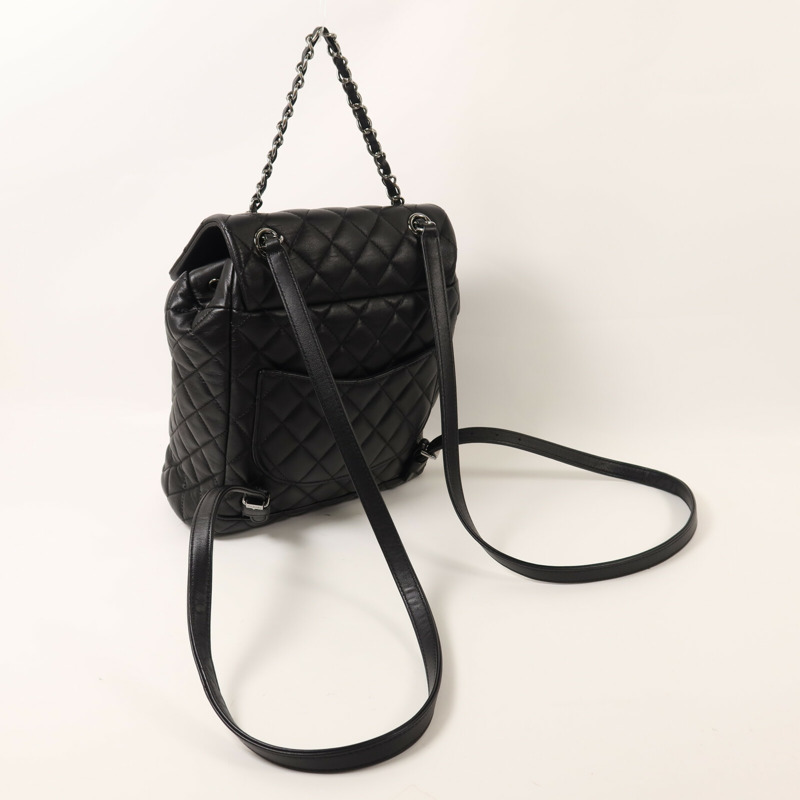 CHANEL 羊皮皮革Urban Spirit Backpack鏈帶背包-8