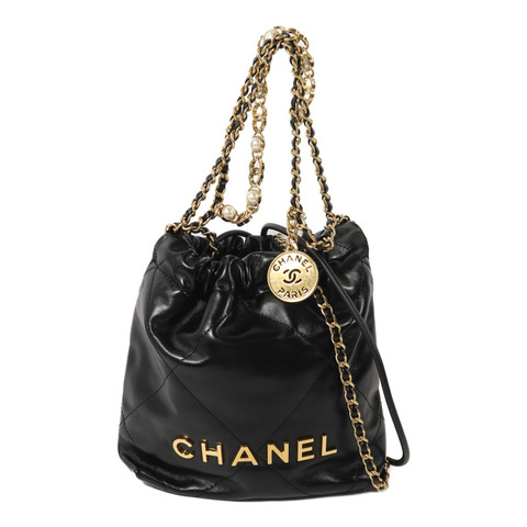 CHANEL 牛皮皮革Chanel 22 Mini鏈帶肩背袋