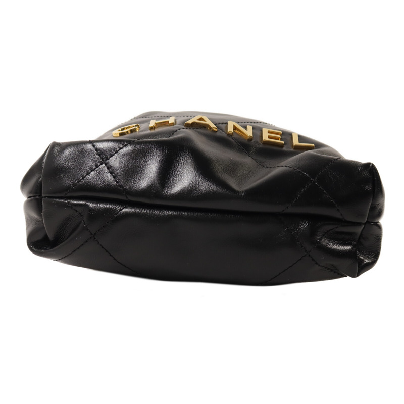 CHANEL 牛皮皮革Chanel 22 Mini鏈帶肩背袋-3