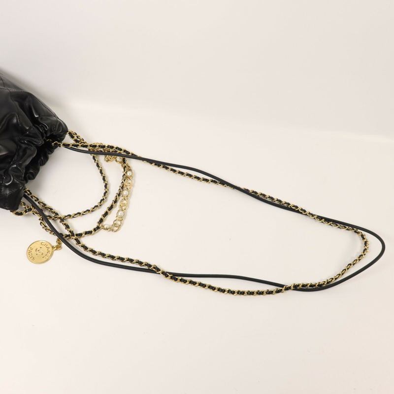 CHANEL 牛皮皮革Chanel 22 Mini鏈帶肩背袋-7