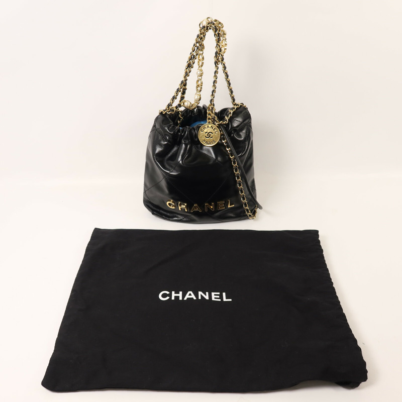 CHANEL 牛皮皮革Chanel 22 Mini鏈帶肩背袋-8