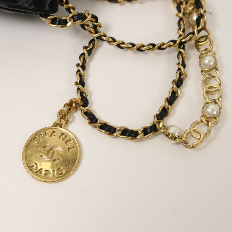 CHANEL 牛皮皮革Chanel 22 Mini鏈帶肩背袋-9