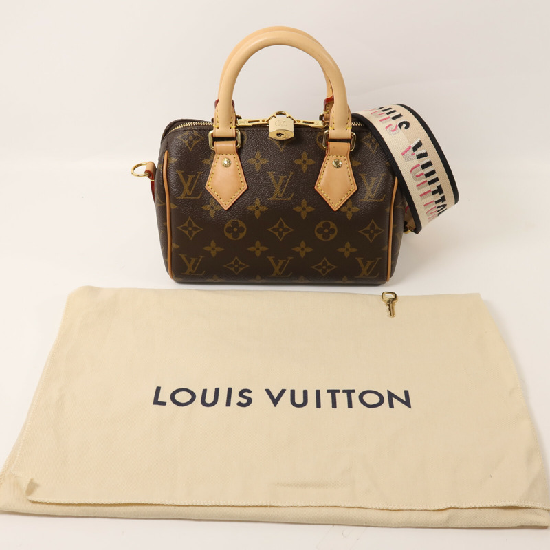 LOUIS VUITTON Monogram Speedy Bandouliere 20手挽肩背兩用袋-7