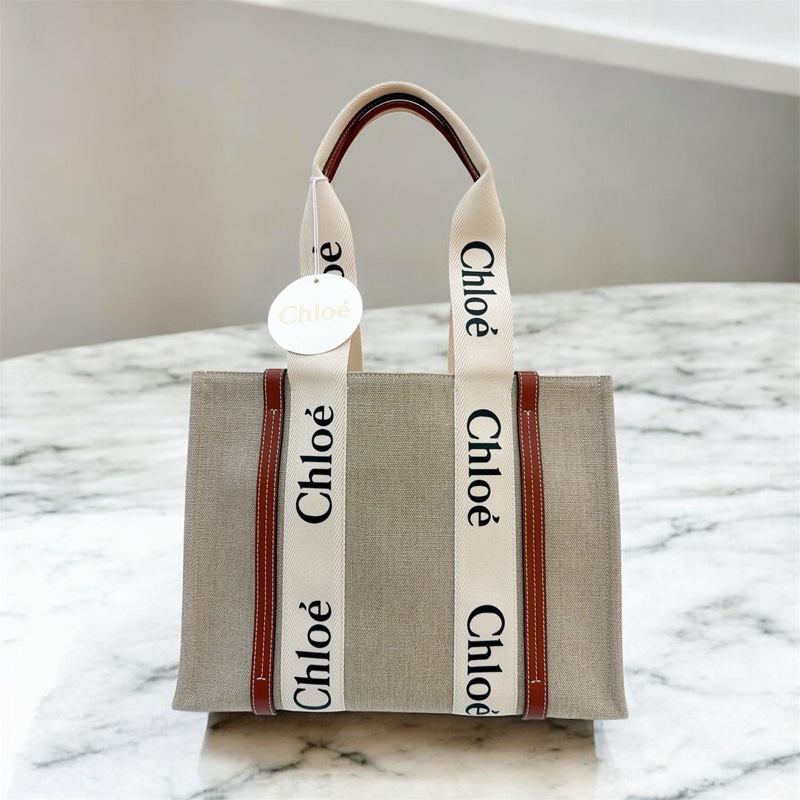 莉亞精品♡  Chloe woody中焦糖 托特包 二手美品-0