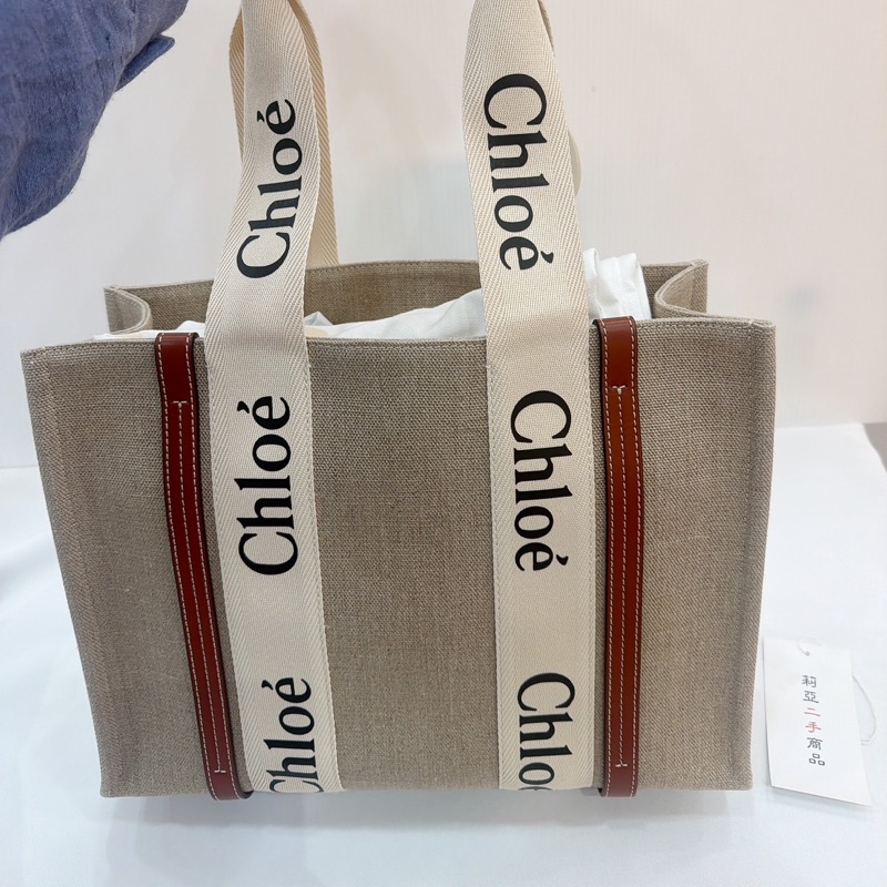 莉亞精品♡  Chloe woody中焦糖 托特包 二手美品-2