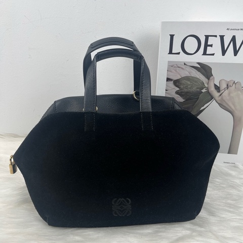 Loewe 羅意威 牛皮拼麂皮飯盒包 手提包