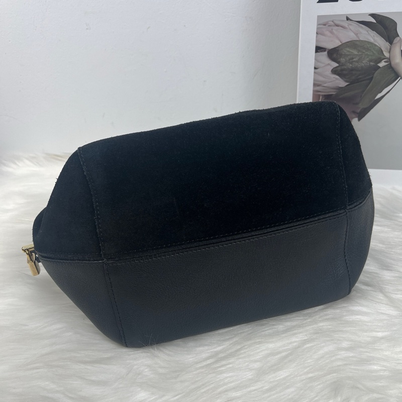 Loewe 羅意威 牛皮拼麂皮飯盒包 手提包-5