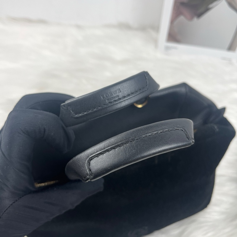 Loewe 羅意威 牛皮拼麂皮飯盒包 手提包-6