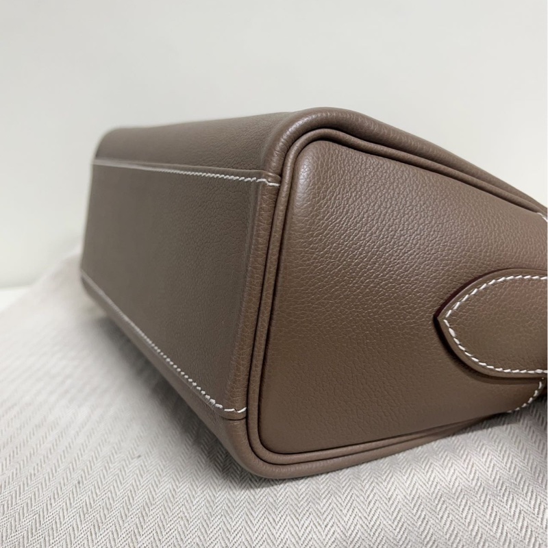 Hermes 愛馬仕 Kelly 小號 郵差包 銀扣 大象灰 W刻。-5