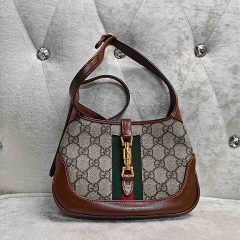 Gucci1961jackie系列mini經典老花，單肩斜挎包16底長98新成色