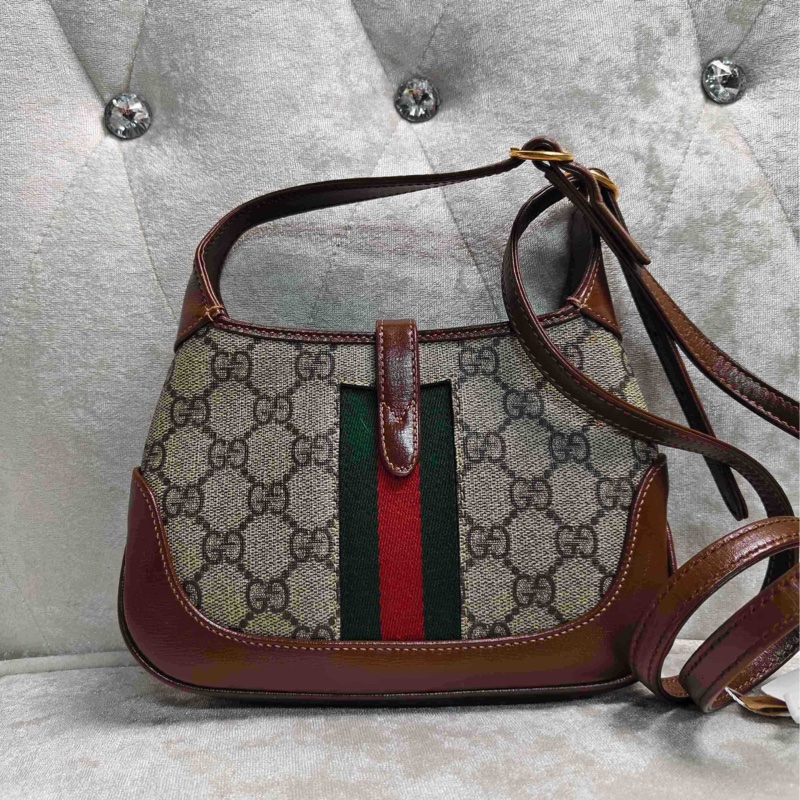 Gucci1961jackie系列mini經典老花，單肩斜挎包16底長98新成色-2