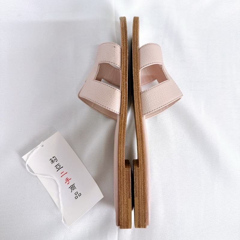 莉亞精品♡ Hermes 粉拖鞋#37 二手-5