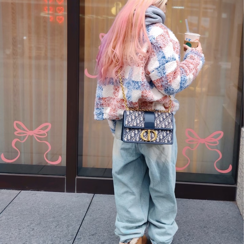 DIOR迪奧老花刺繡金扣Montaigne蒙田30🧳-35