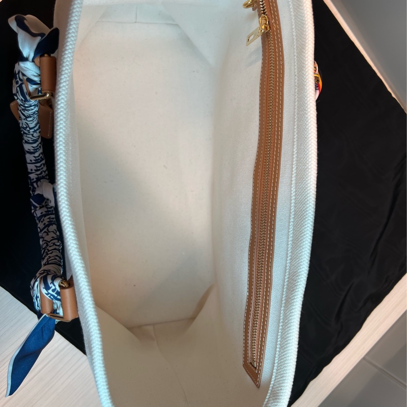 【近全新正品】Celine Cabas Tote  帆布托特包－大號（附保卡、訂製內袋與雙風格絲巾）-15