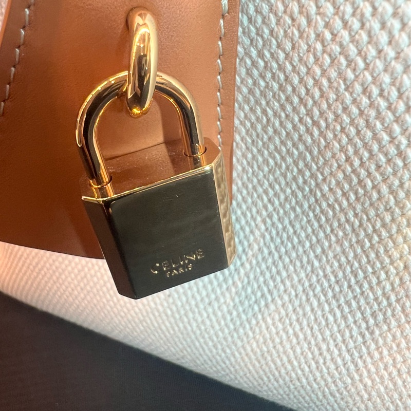 【近全新正品】Celine Cabas Tote  帆布托特包－大號（附保卡、訂製內袋與雙風格絲巾）-19