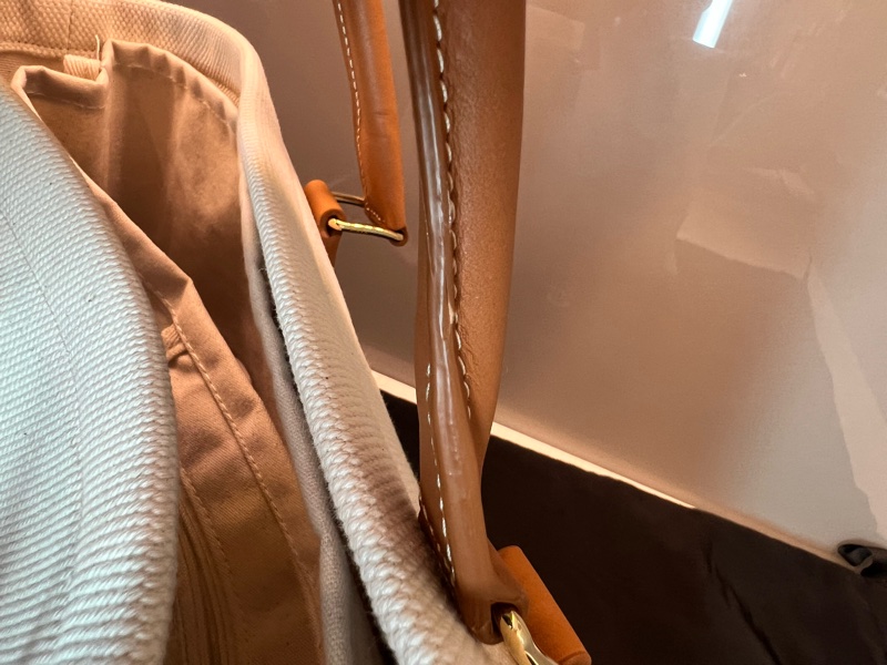 【近全新正品】Celine Cabas Tote  帆布托特包－大號（附保卡、訂製內袋與雙風格絲巾）-24